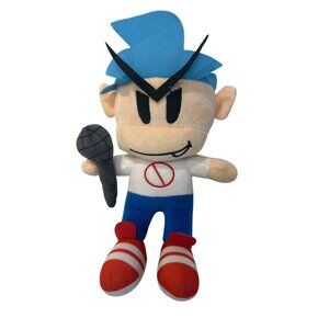 Boyfriend Plush Toy From Friday Night Funkin With Microphone 10"